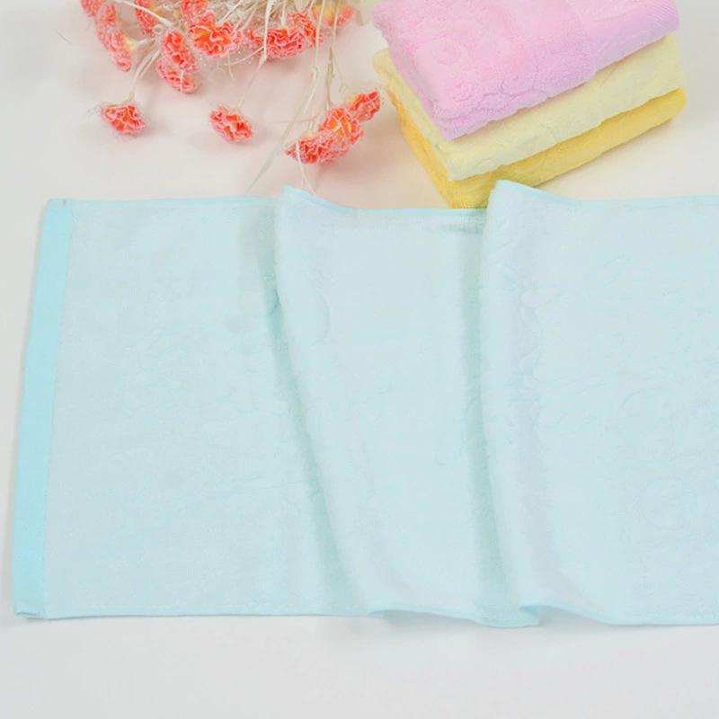 Custom Logo Lint-Free Bamboo Fiber Jacquard Washcloth - Soft, Absorbent, Embroidered Towel