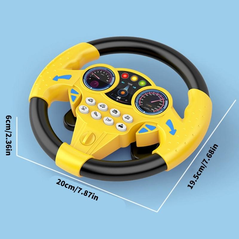 Plastic Steering Wheel Toy for Kids' Pretend Driving Fun on Family Trips Early Learning Educational Toy