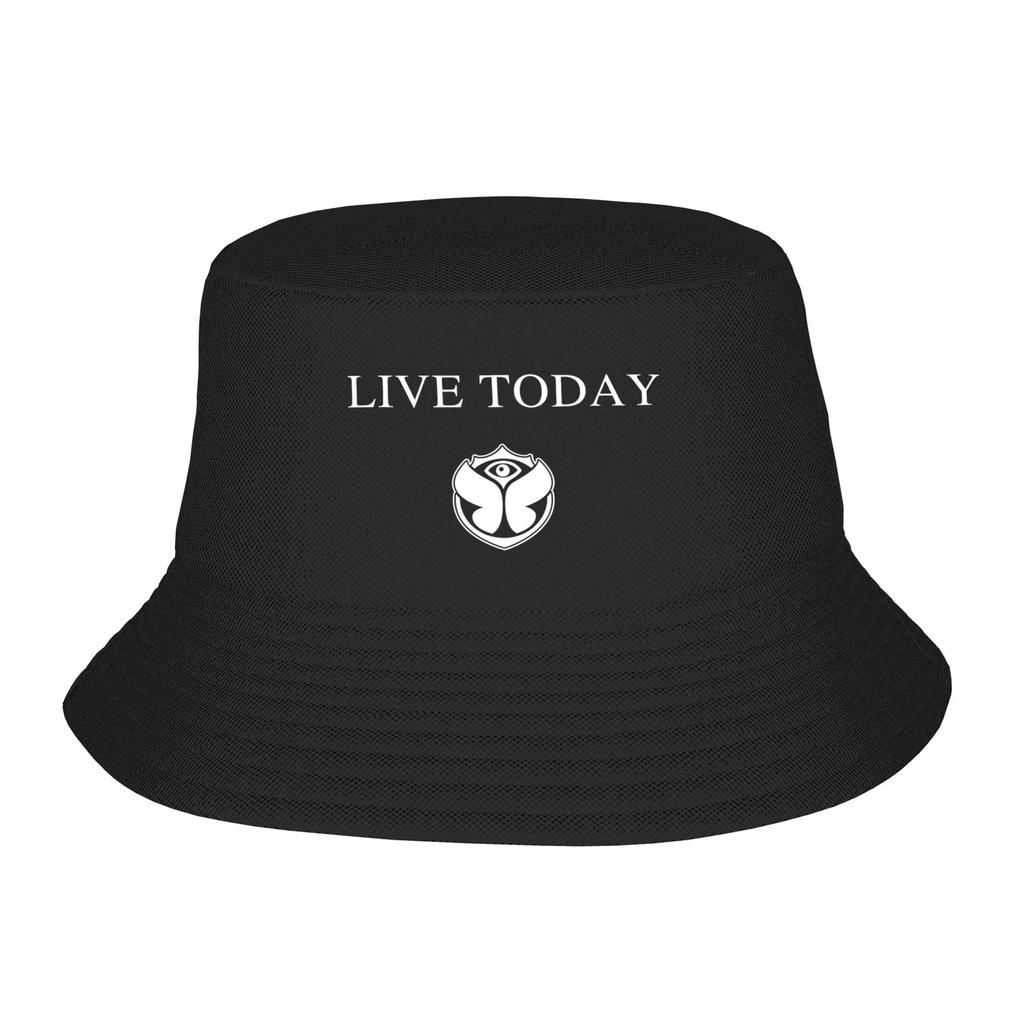Live Today With Tomorrowlands Music Festival Bucket Hats for Unisex Vocation Sun  Packable  Camping Fishing Caps Headwear