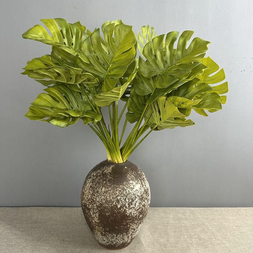 Large Size Artificial Plant 7 Heads Simulation Turtle Leaf Fake Greenery  Leaf  Photo Props