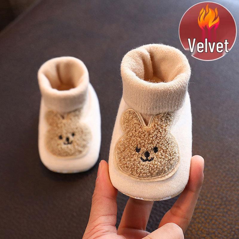 2026 Baby-Socken-Schuhe: Warm, Weiche Sohle, Rutschfest für Neugeborene 0-6 Monate & 1 Jahr - Frühling, Herbst, Winter