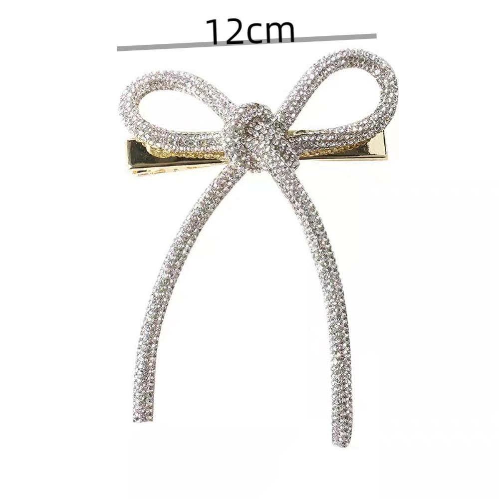 Rhinestone Bowknot Clips Crystal Accessories Fashion Brooch Pins  Girls