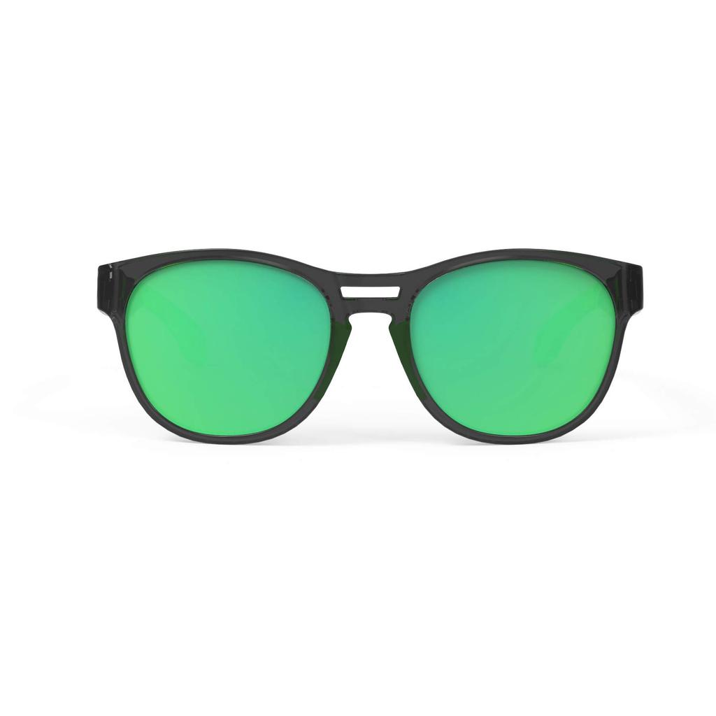 RUDY PROJECT Sports Sunglasses for Road and SPINAIR 56 Crystal Graphite Frame with Polar 3FX HDR Green Lenses Bikes, Cycling, Marathons, Jogging,