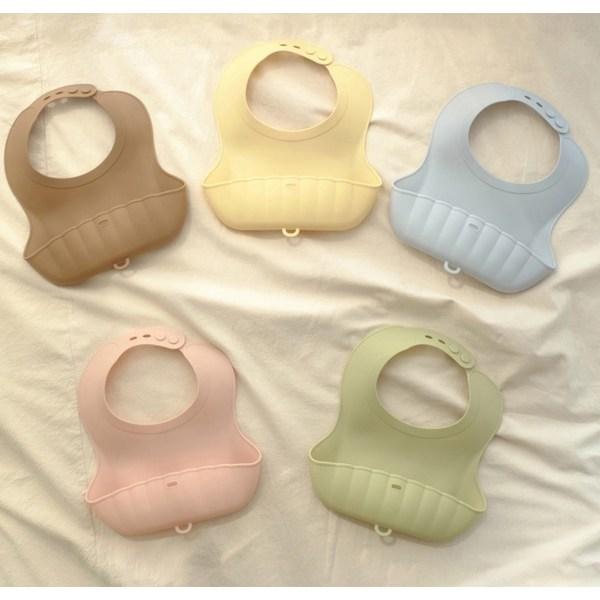 TGM Silicone Clamshell Baby Food Bib, Beige, 1 Piece, 1 Piece