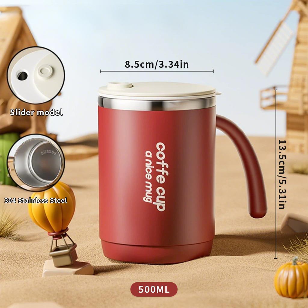 500ML Thermal Cup  304 Stainless Steel Double-layer Coffee Mug Cold And Hot Resistant Water Cup Sealed Milk Coffee Cup Drinkware