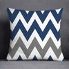 Cushion Cover Geometric Pattern Polyester Blue Grey Pillowcase Upholstery Sofa  Throw Pillow Home Decor Pillowcas