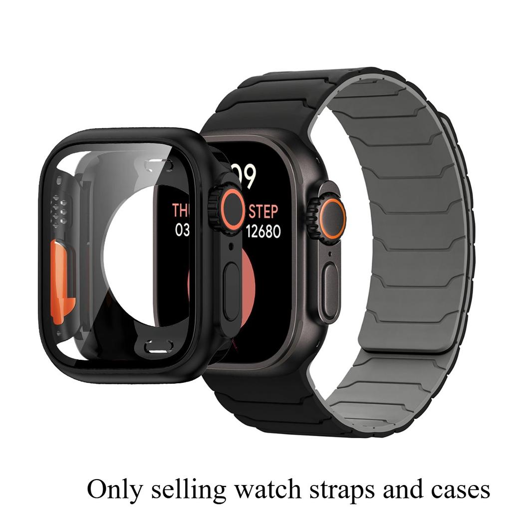 Case+Band For Apple Watch 41 40 44 45 42 46mm Magnetic Strap Screen Protector For Iwatch Series 11 10 987 SE 654 Change To Ultra