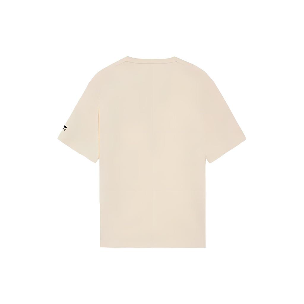 Li Ning Plain Embroidered Small Logo Round Neck Short Sleeve T-Shirt Men Tops Light-Gray Pink AHSS325-6