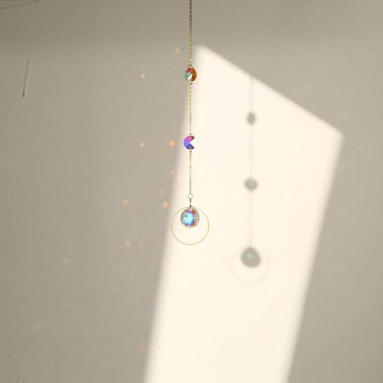 Yousheng Faux Crystal Sun Catchers Prismatic Wind Chimes Rainbow Prisms Hanging Ornaments for Home Balcony Garden Decor