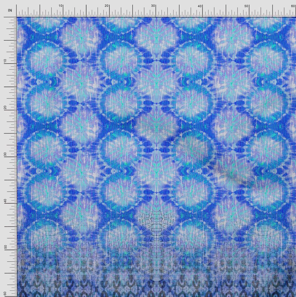 Soimoi Japan Crepe Satin Fabric Tie & Dye Panel Decor Fabric Printed Metre 42 Inch