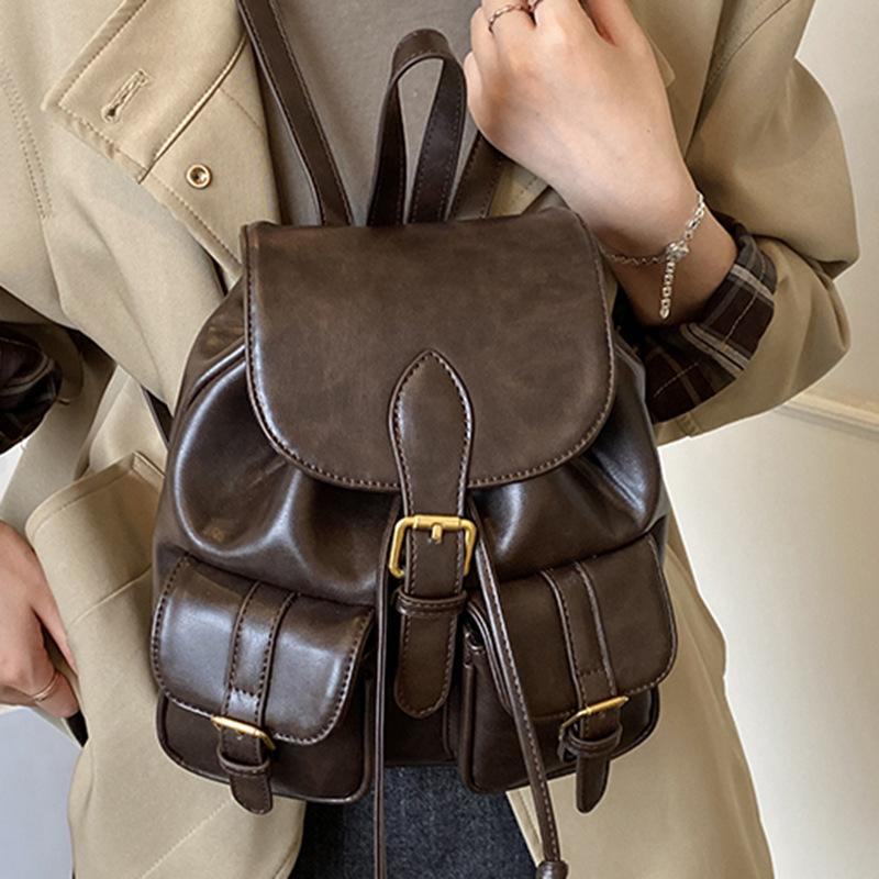 Fashion Commuter Women's Backpack 2025 New Exquisite Foreign Style College Style Backpack Travel Small Schoolbag