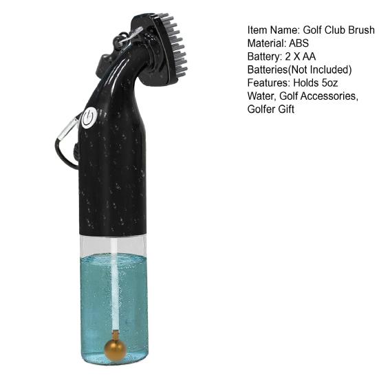 Elektrisk golfkøllebørste holder 150 ml vann Batteridrevet golfkølle rengjøringsbørste