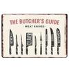Vintage Butcher Shop Tin Painting for Farm Bar Fresh Market Home Wall Decor