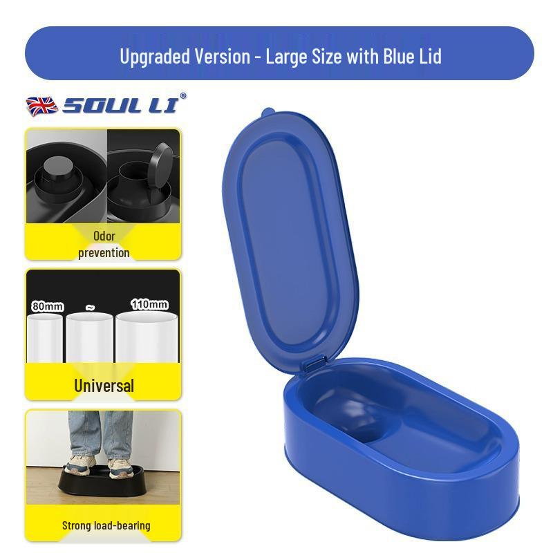 Jednorázový jednoduchý záchod: Přenosné klekátko pro renovaci nebo staveniště s plastovým sedátkem a umyvadlem.