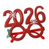 Happy New Year Accessory Sparkling 2026 Headband Glitter Eyeglass for Christmas New Year Eve Party Supplies