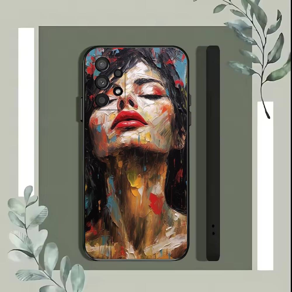 Glam Lady Phone Case For Samsung S25,S24,S21,S22,S23,S30,Ultra,S20,Plus,Fe,Lite,5G Black Cover