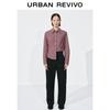 UR 2026 Spring Women's Contrast Plaid Cotton Short Shirt