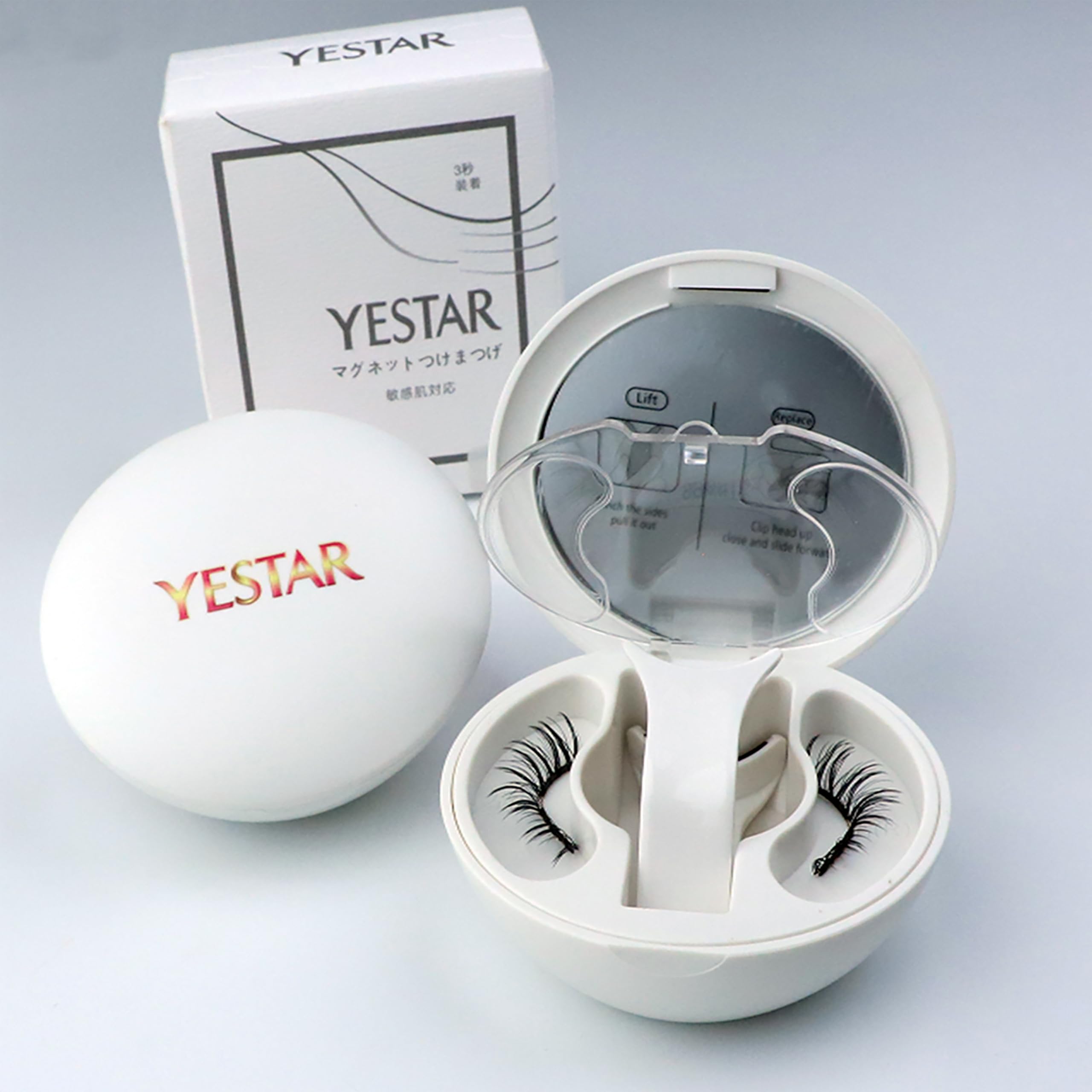 

Yestar Magnetic False Eyelashes, No Glue Needed, Lightweight, Durable, Reusable, Easy to Apply for Beginners, Natural Look, 3D Magnetic False