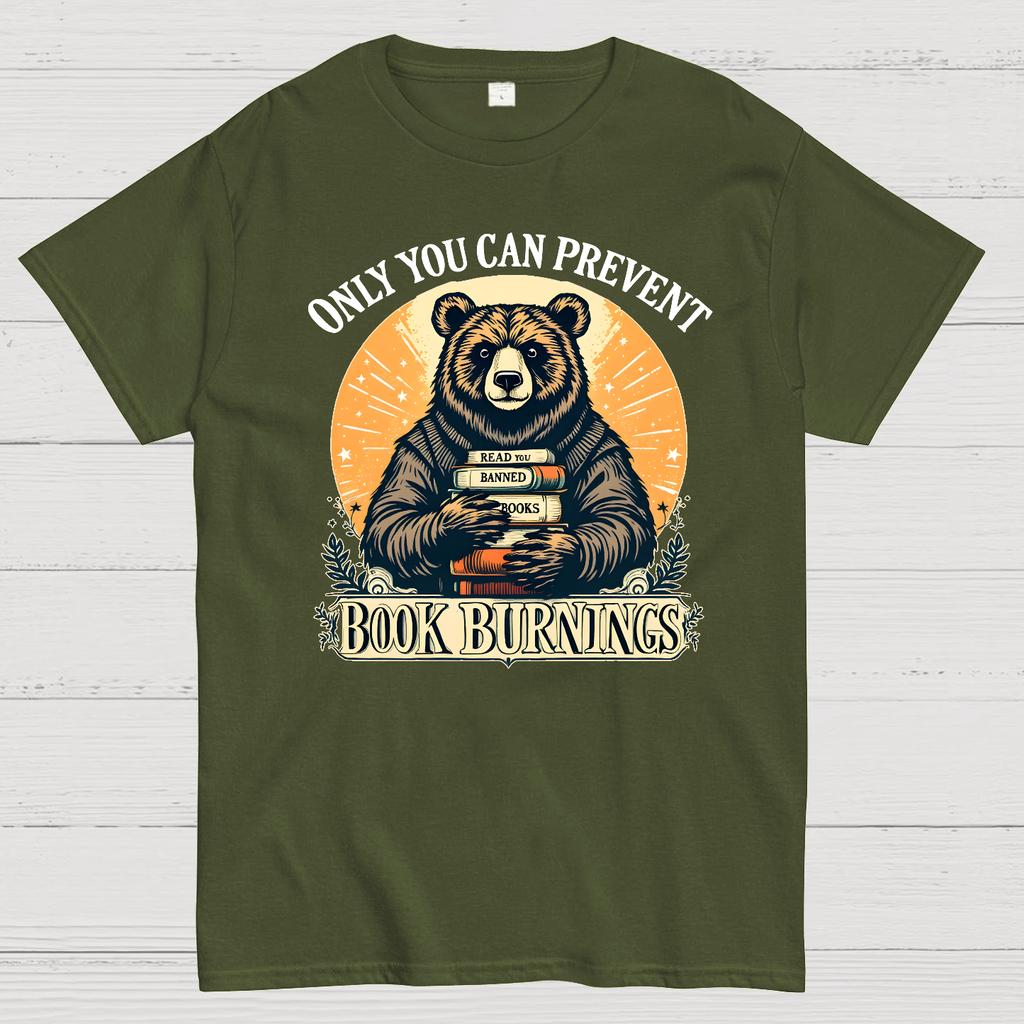 Only You Can Prevent Book Burnings Cotton Summer Casual Cool Loose T-Shirt