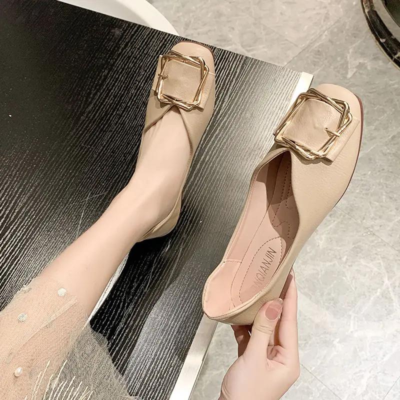 Fashion Moccasins Ladies Footwear Low Heel Elegant Slip-on Women's Flat Shoes Dress Korean Style Spring Sale Shoe Promotion Chic Price
