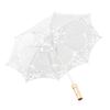 Guarda-chuva de renda estilo ocidental para noivas, guarda-sol para banquete, palco, fotografia, acessórios para casamento, tamanho G branco