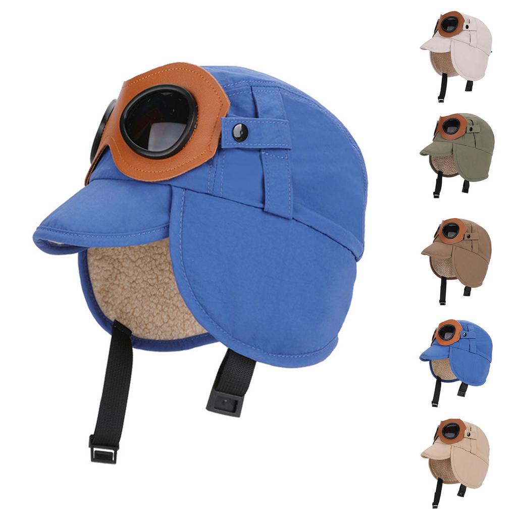 Wintermütze für Kinder, Retro Lei Feng Mütze, Mütze mit warmem Fleece, Ohr-, Motorradmütze zum Fahren