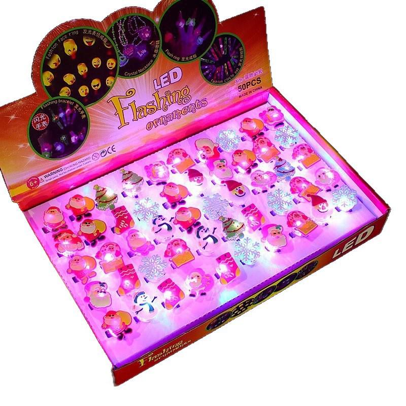 Children's Light-Up Flashing Finger Rings - Christmas Toys Hot Sale