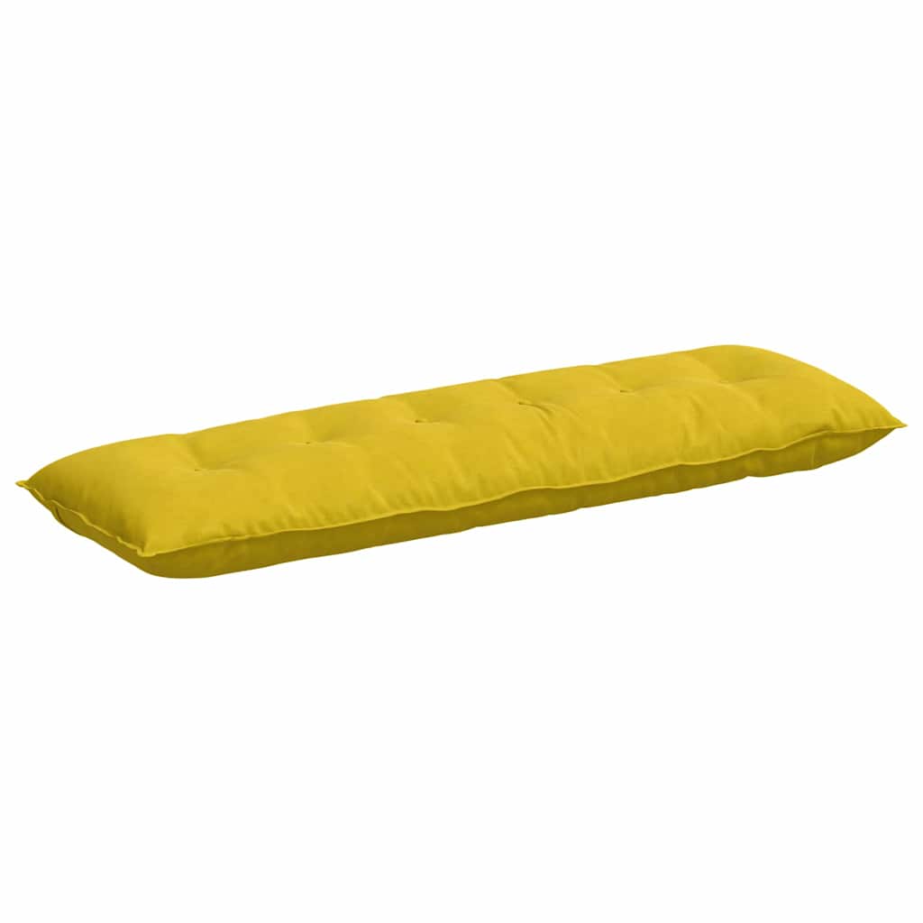 Back Cushion Yellow 160 x 50 cm Cord Fabric
