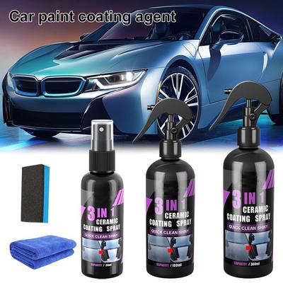30/100ml Car Paint Coating Agent 3in1 Car Ceramic Coating Spray Polishing Coating Clean Quick A I2C7