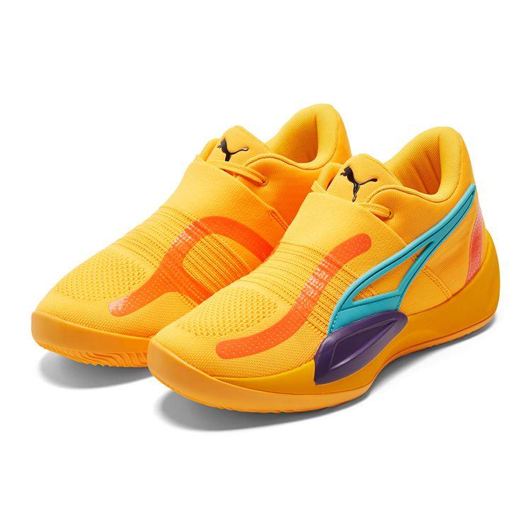 Puma Rise Nitro Mens Low Top Basketball Shoes Yellow 377012-01