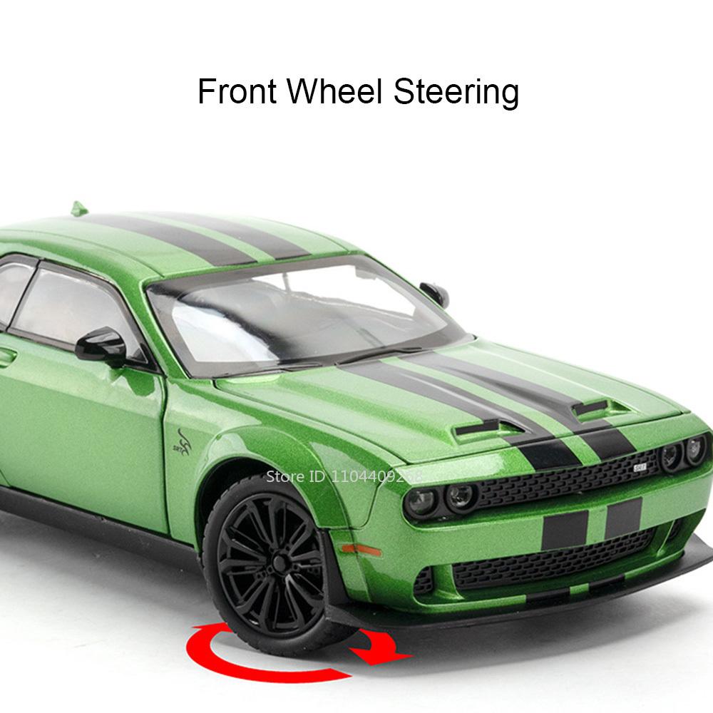 1:22 Challenger Srt Hellcat Honda NA1 Car Model Toy Sound Light Pull Back Shock Absorption Supercar Models Office Table Ornament