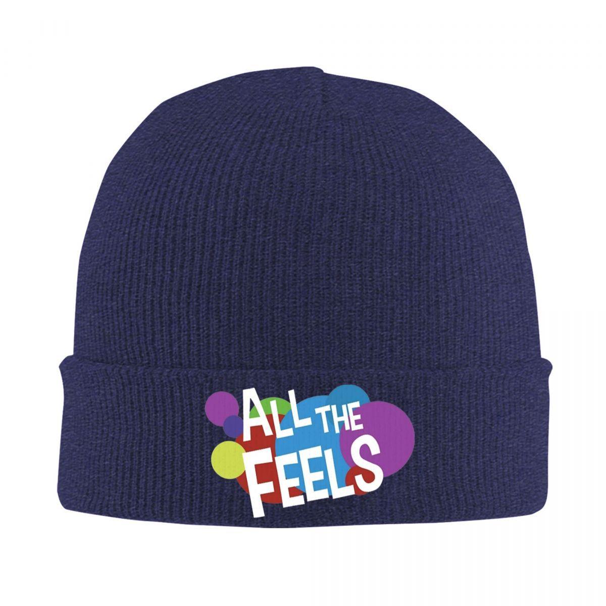 

All The Feels Inside Out Beanie Hats Bonnet Hats Adult Unisex Trendy Outdoor Knitted Hat Winter Design Thermal Elastic Caps