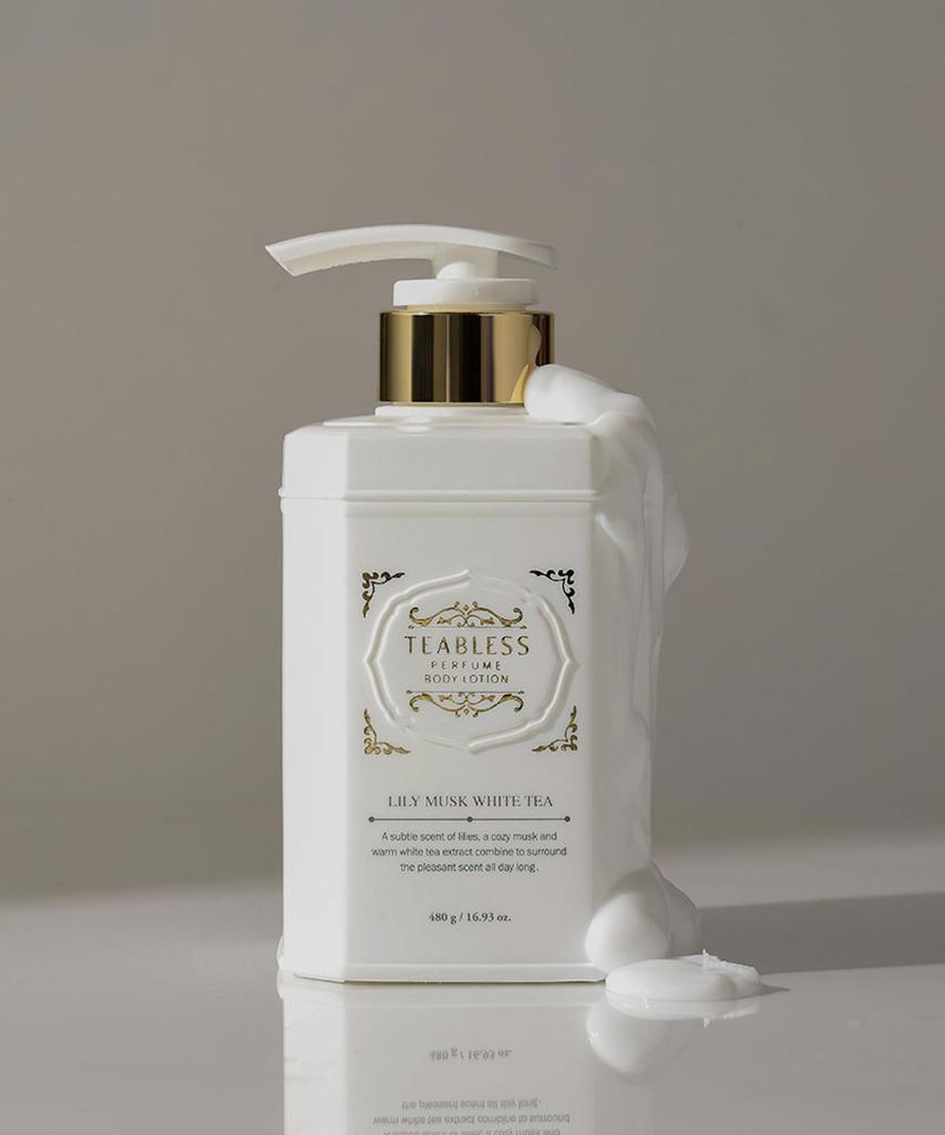 [White Tea Musk Scent] Teabless Lily Musk White Tea Perfume Body Lotion 480ml 24-Hour Scent + Body Odor Improvement