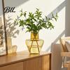 Decorative Vase for Flowers Clear Hydroponic Vase, Glass-Like Plastic Plant Holder, Modern Retro Style Desktop Decor Table Centerpiece Home Desk Shelf