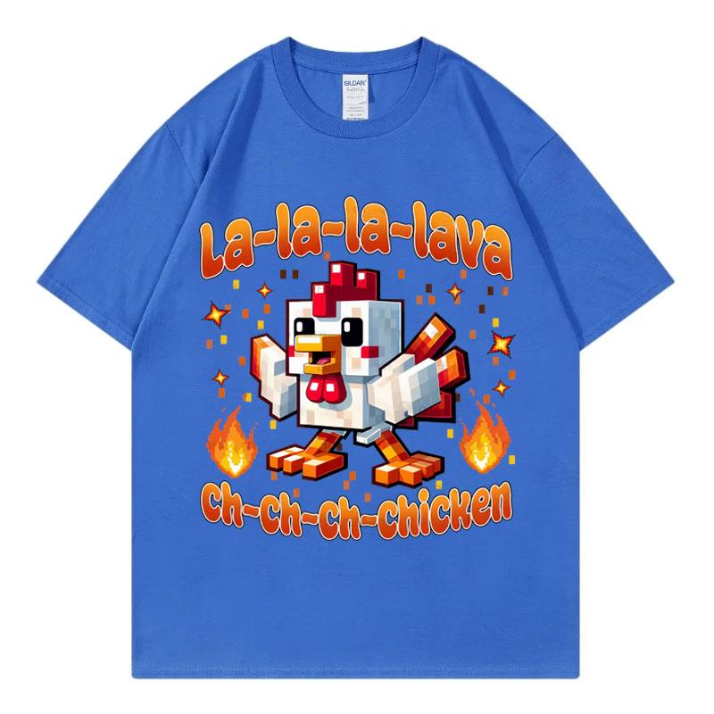 Fashion Lava Chicken Movie Funny T Shirt Men Women Clothing Harajuku Cartoon Short Sleeve T-shirt Summer Casual Cotton T-shirts