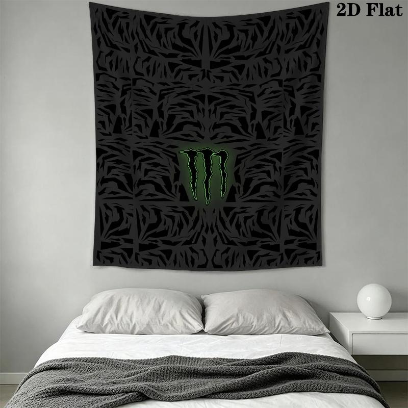 Monster Energy Wandteppich Ästhetisches Wandbehang Gedruckter Stoffdecke Dekorative Wandteppiche für Schlafzimmer Wohnzimmer Heimdekoration