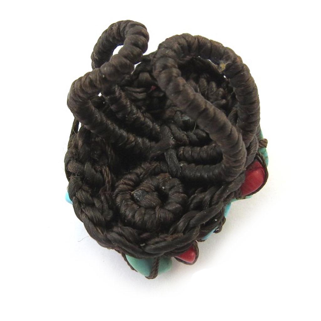 Les Trésors De Lily [N4636] - Red Turquoise 'Mineralia' Ring