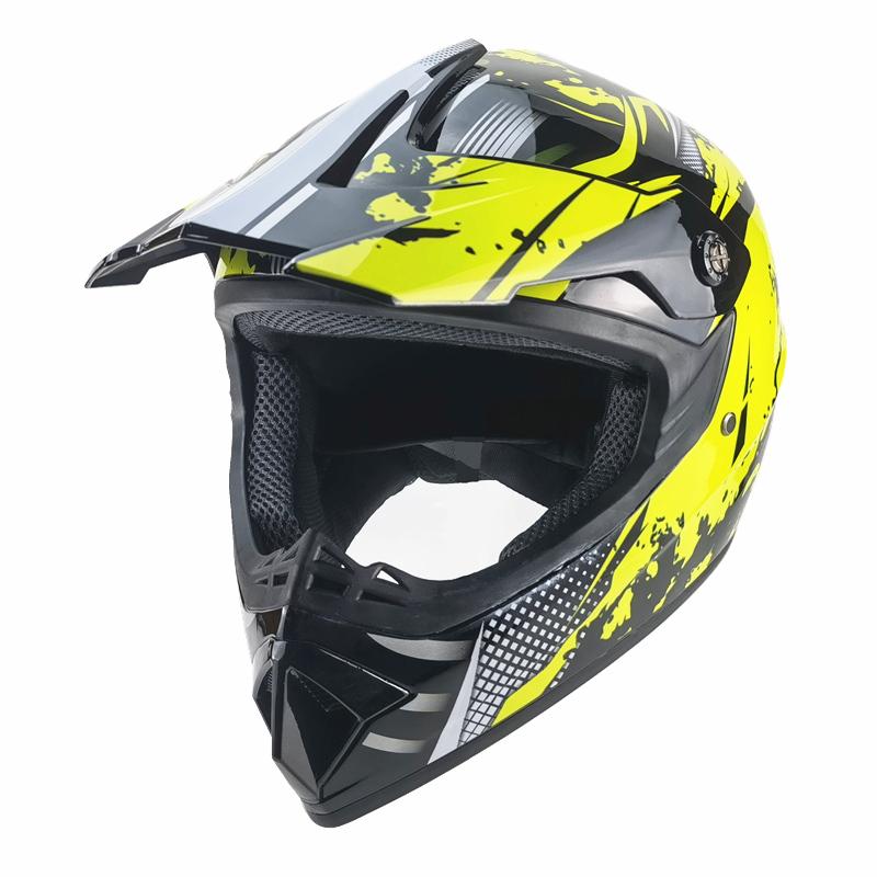 Unisex Off-Road Motorcycle Full Helmet Safety Cover 225 Yellow 21 Travel Personality Motorcycle Headset for Men And Women