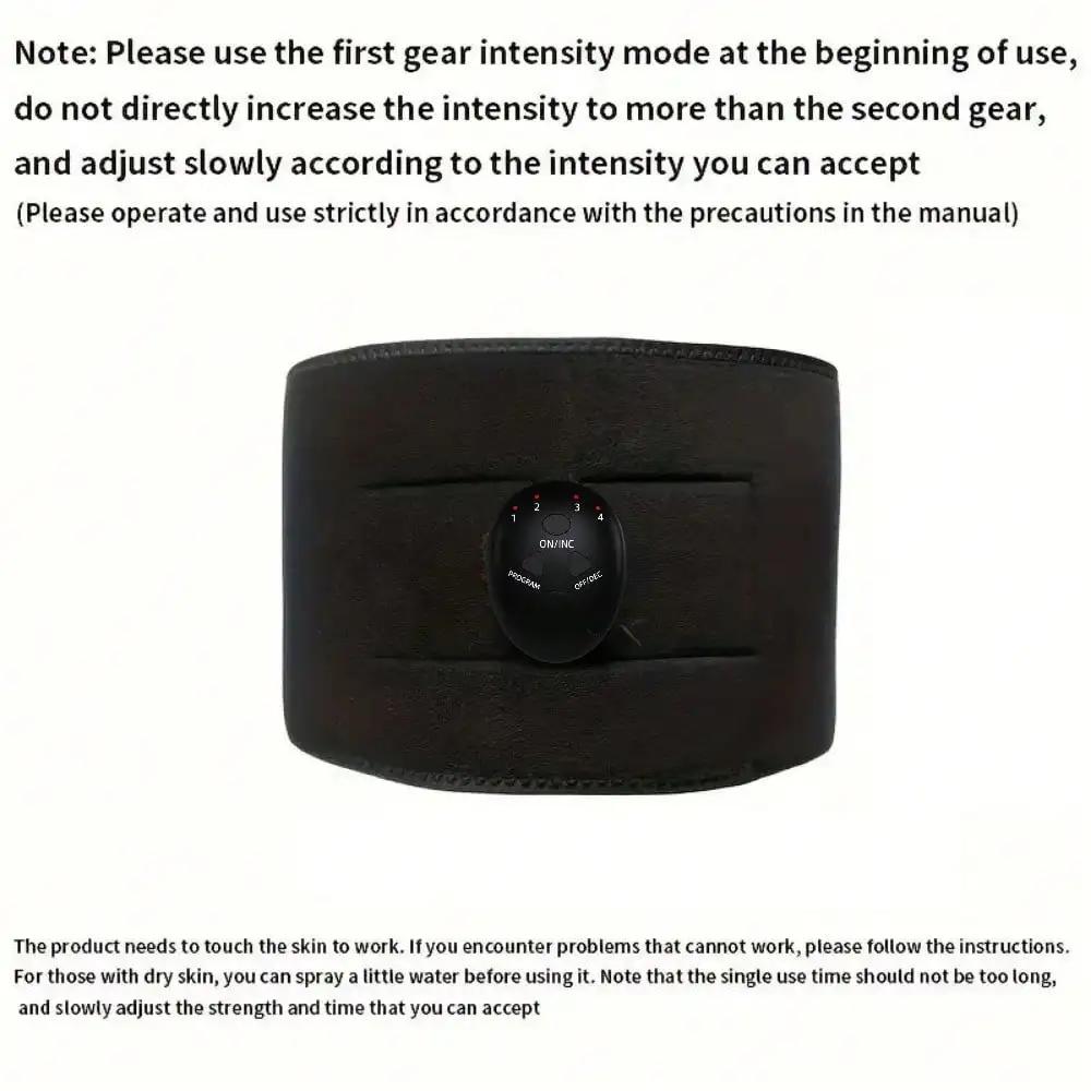 Battery EMS Muscle Stimulator, Abdominal Belt, Electric Intelligent ABS Trainer, Waist Fitness Vibration Belt