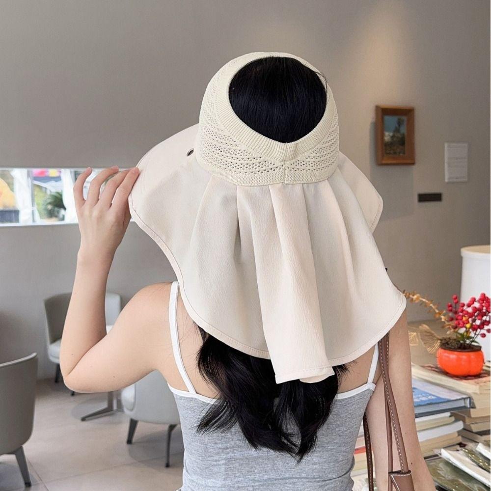 Elegance Large Brim Sun Hat Foldable Wide Brim Sunhat Lightweight Summer Fisherman Cap  Fishing