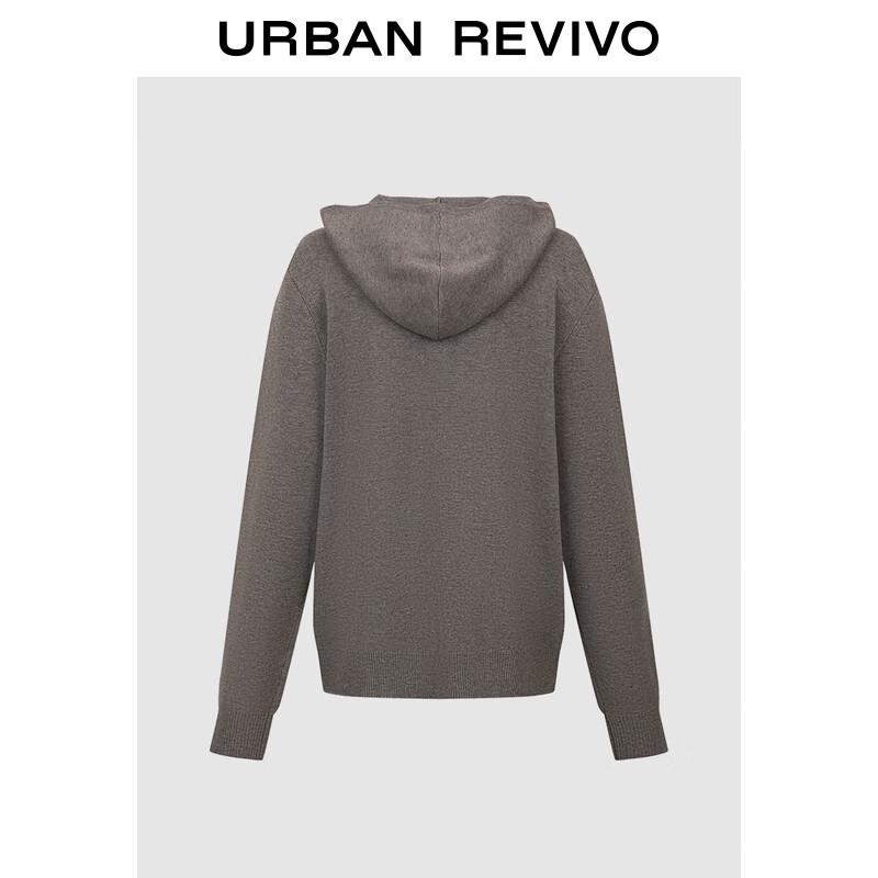 

Женский повседневный вязаный свитер с капюшоном L