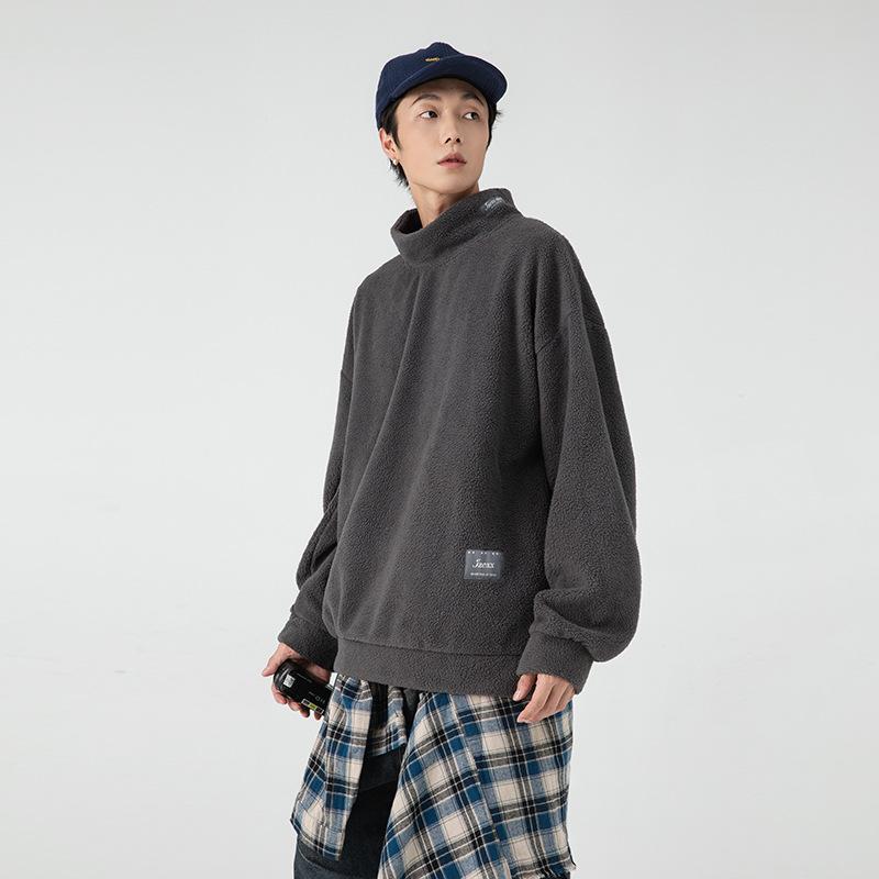 Couple Sweatshirt Men's Pullover Autumn and Winter New Style Velvet Thickened Sweatshirt Trendy Brand Loose Lazy Cold-proof Jacket Men's Clothing