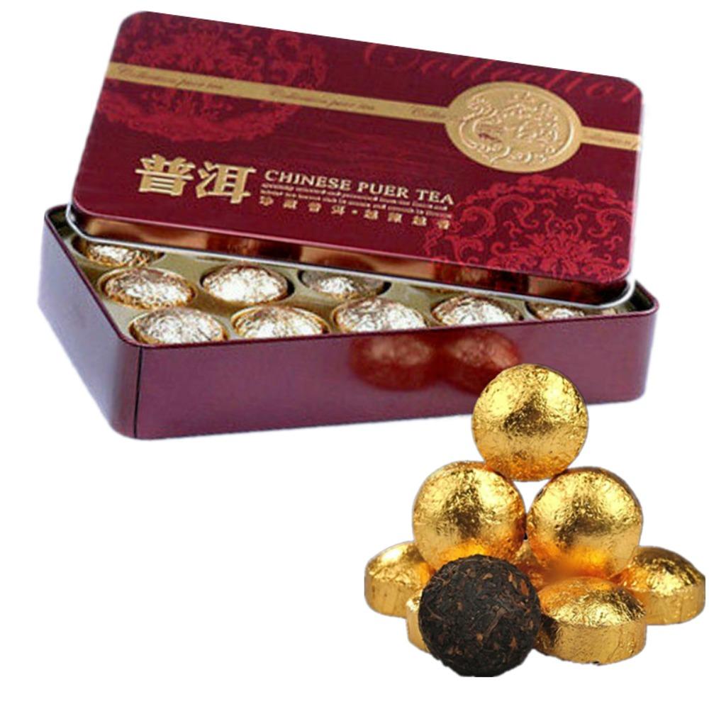 Hot Sale 80g Black Tea 15 Pcs Gift Pack Cooked Pu Erh Tea Tin Box