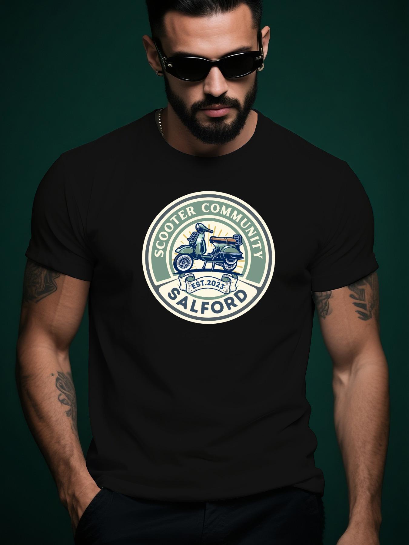 Scooter Community Salford Graphic Logo Casual Tshirt - Su... S