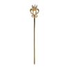 Enchanting Cosplay Jeweled Walking Stick with Pearls Accents Embedded Metal Roleplay Wand Ideal for Costume Parties Gift