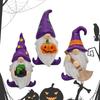 3PCS Halloween Dwarf Resin Gnomes Crafts Halloween Dwarf Statues Ornaments Party Decorations For Workplace Holiday Table Window