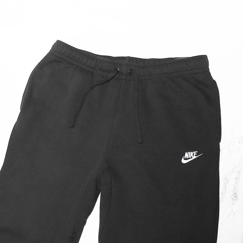 Nike Solid Color Brand Logo Cuffed Casual Pants Men bottoms Black 806677-010