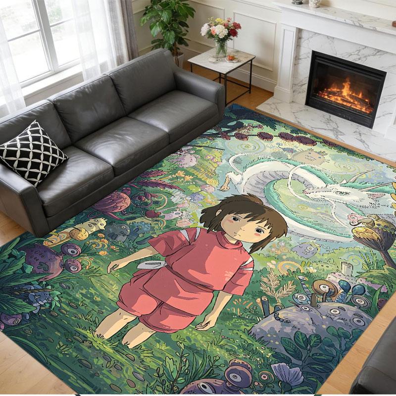 Crystal Velvet Rug Soft Non Slip Indoor Floor Mat Home DecorSpirited Away