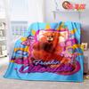 Cute Turning Red Mei Red Panda Cartoon Graffiti Print Soft Flannel Throw Blanket Lightweight Warm Sofa Couch Bed Home Decor Cover