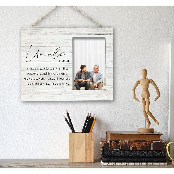 SRADMO Uncle Definition Picture Frame - Best Uncle Gifts 10x8 inch Tabletop Photo Frame for Father's Day, Birthday, Thank You Gifts